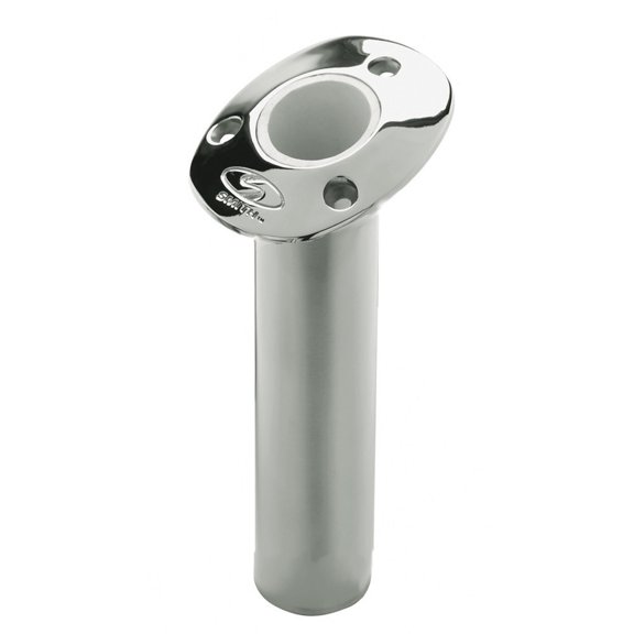 CE SMITH FLUSH MT ROD HOLDER SILVER 316 STAINLESS 9" DEPTH