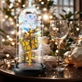 thumbnail image 5 of Qoosea Valentines Day Decorations, Artificial Flowers for Outdoors Indoors, Birthday Gifts for Women, Colorful Eternal Flowers Eternal Rose Butterfly with Led Lights Home Decor, 5 of 8