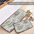 thumbnail image 5 of 2-Piece Kitchen Rugs Set Non-Slip Mats Carpet Floor for Kitchen, Bathroom (19.7"x27.6" & 19.7"x47.2") Deer and Cardinals Pattern, 5 of 7