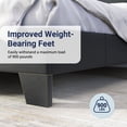 thumbnail image 6 of Sifurni King Size Platform Bed Fame with Upholstered Adjustable Leather Headboard, Black, 6 of 7