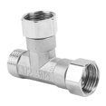 thumbnail image 4 of Pipe Fitting Connector, Leakage Free Easy Installation G1/2 Wide Application 304 Stainless Steel 3 Way Hose Joint Adapter  For Gas 2 Female Thread Joint And 1 Male Thread Joint, 4 of 8