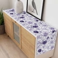 thumbnail image 4 of Purple Flowers Table Runner - 36 Inch Long, Kitchen Dining Table Runner Dresser Scarves, Watercolor Farmhouse Botanical Floral Leaf Farmhouse Decor for Coffee Tables Wedding Party Banquet, 4 of 8