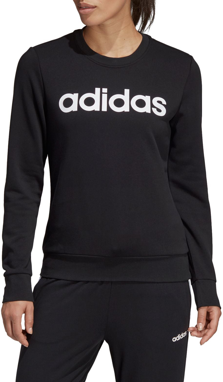 Adidas - adidas Women's Essentials Linear Crew Neck Sweatshirt ...