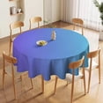 thumbnail image 5 of Round Table Cloth Blue Purple Ombre Tablecloths Washable Table Cover for Kitchen Dinning Party Tabletop Modern Decoration,70inch, 5 of 8