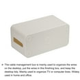 thumbnail image 4 of Uxcell Cable Management Box PP Cord Organizer Box w Tie to Hide Wires & Power Strips for Home Small White,Light Wood, 4 of 6