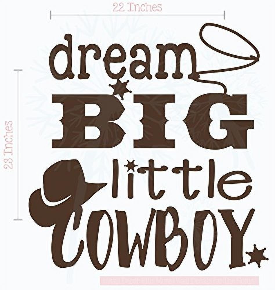 Dream Big Little Cowboy Western Vinyl Letter Art Boy Wall Decor Decals ...
