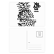 thumbnail image 1 of Dibujo de línea tendencia de fruta piña Set cumpleaños gracias tarjeta postal correo lado 20pcs, 1 of 3