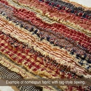American Heritage Red Blue Homespun Plaid Cotton Fabric 22 pc 2.5 X 44 Precut Roll (Jelly Roll) by JCS