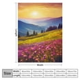 thumbnail image 4 of Fenyluxe Flowers Mountains Sunset Throw Blanket for Couch Sofa Bed Office Travel Camping School Flannel Blanket All Seasons Long-Lasting Blanket 40x50in, 4 of 6