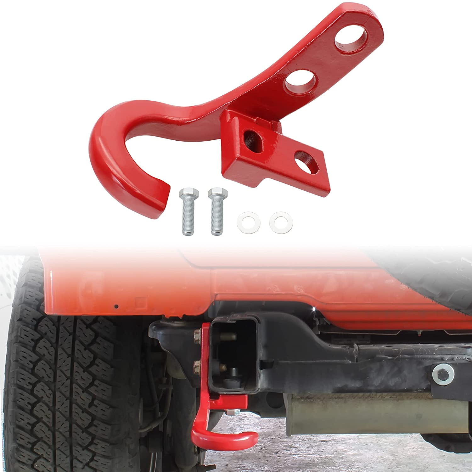 POKIAUTO Trailer Towing Hitch Hook for Jeep Wrangler JK/JL 20182021