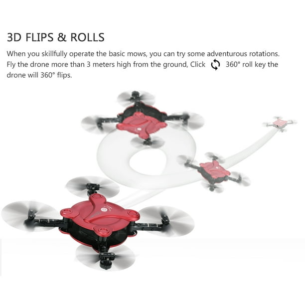 FQ777 FQ17W 6-Axis Gyro Mini Wifi FPV Foldable G-sensor Pocket Drone with 0.3MP Altitude RC Quadcopter - Walmart.com