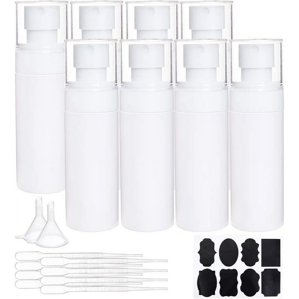 Paquete de 8 frascos pulverizadores de niebla fina de 60 ml (2 oz) recargables para cosméticos
