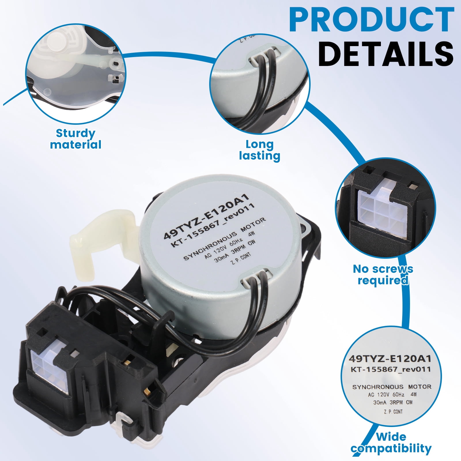 Threns 2Pcs W10913953 Washer Shift Actuator Wide Compatibility Snug Fitting Washing Machine Shift Actuator for WTW5000DW1 MVWX655DW1 WPW10006355