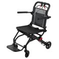 thumbnail image 4 of Aluminum Alloy Ultra-Thin Transport Wheelchair - Foldable Chair with Flip-Up Armrests, Portable Travel Wheelchair Bearing 286lbs for Adults & Seniors, 4 of 8