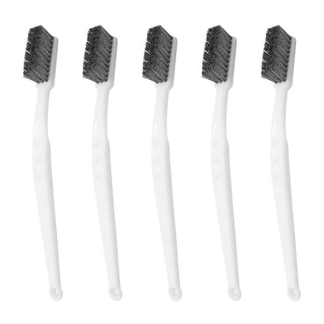 Cepillo de cobre Cepillo de dientes lavable Mini Cepillo de agarre Resuable Exfoliante de limpieza firme, Plata, 5 piezas Speravity EL000071-04B