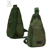 Gustave Canvas Sling Bag for Men & Women Anti-Theft Chest Shoulder Bag Vintage Casual Crossbody Backpack Messenger Bag for Travel Hiking Gray