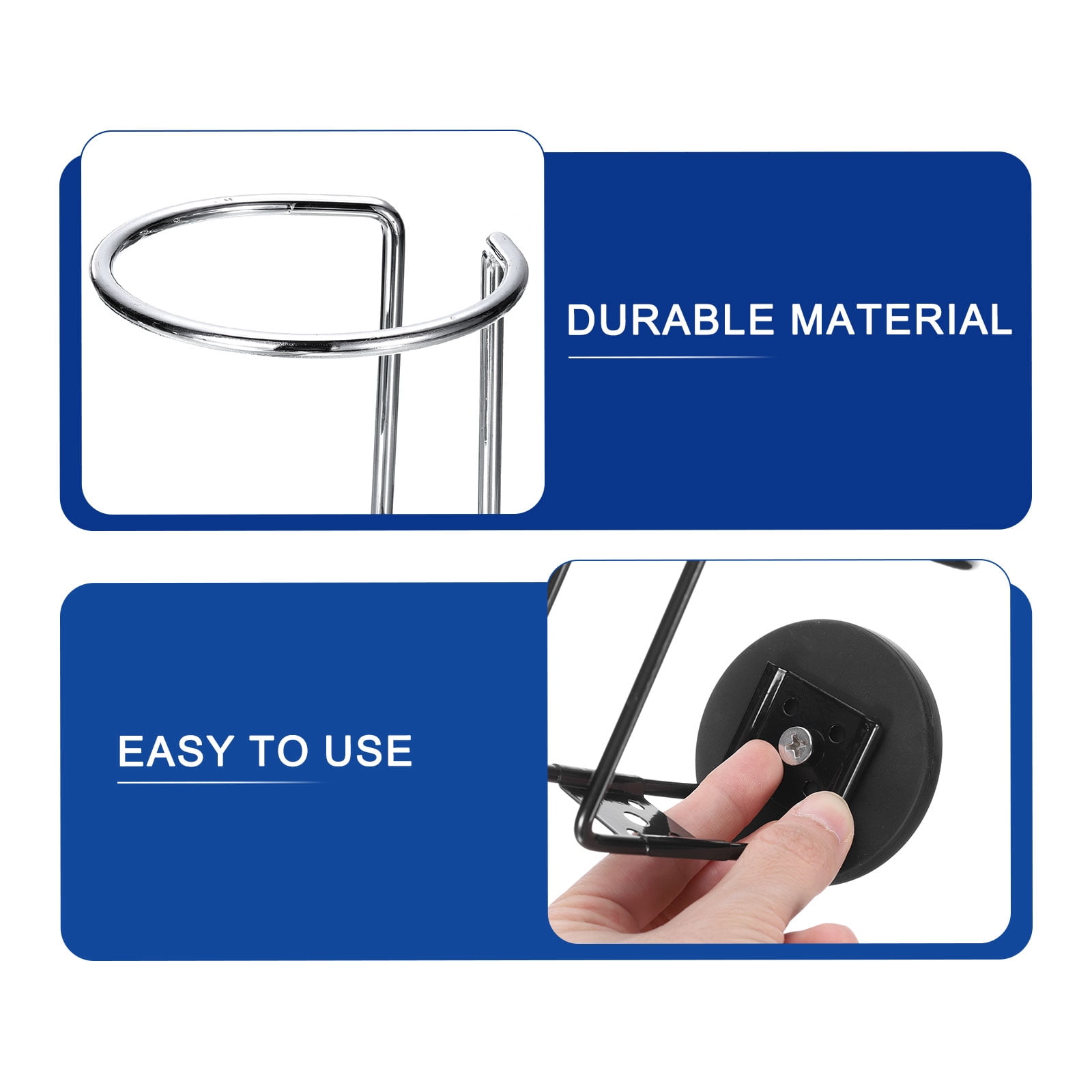 Unique Bargains Boat Ring Cup Holder Wall Mounted Drink Holders for Boats Trucks Silver