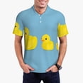 thumbnail image 1 of Fotbe Cute Ducky Camiseta Polo de Golf para Hombre con Estampado – Camisa Deportiva Transpirable con Cuello Abotonado-Small, 1 of 6