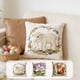 thumbnail image 1 of Funda de cojín de Pascua 18x18 pelusas cortas bordadas funda decorativa de cojín sofá multicolor dormitorio salón decoración del hogar diseño de cosas buenas, 1 of 6