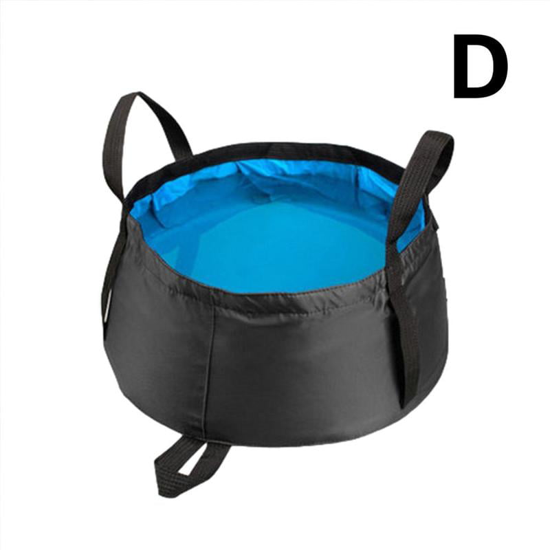 1* Outdoor Survival Folding Washbasin Pot Bag Camping Wash Basin Equipment J3Q7 