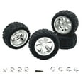 thumbnail image 4 of Juego de 4 ruedas y neumáticos para coche RC CUTICAT 1:12 1:14 Plata, 4 of 8