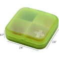 thumbnail image 5 of Pill Organizer - Portable Pill Box Small Pill Container for Purse or Pocket, Excellent Pill Storage Case (Green, 4 Compartment), 5 of 5