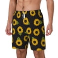 thumbnail image 2 of Balery Sunflowers Mens Swim Trunks Swim Shorts for Men Quick Dry Inseam Beach Shorts with Compression Liner Pocket-Small, 2 of 9