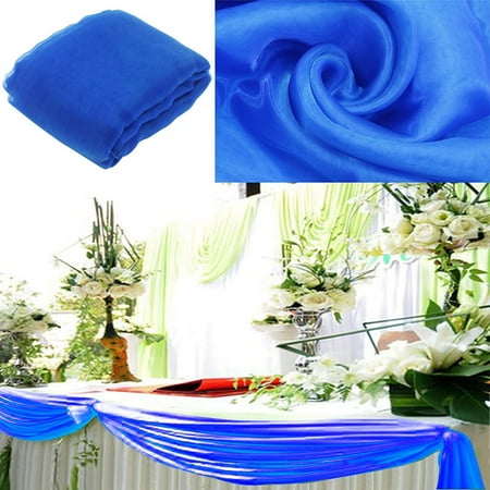 

Touiyu Sheer Scarf Organza Table Pendant Wedding Decor for Ceremony Birthday Party Table Runner 394 x 53 Inches Table Skirt Stair Bow Drapery Curtain Decor (royalblue 1 Pack)