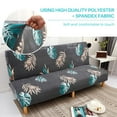 thumbnail image 4 of CJC Armless Futon Sofa Bed Cover, Stretch Sofa Couch Slipcovers Without Armrests, Printed Furniture Protector Cover, 9 Colors, 4 of 13