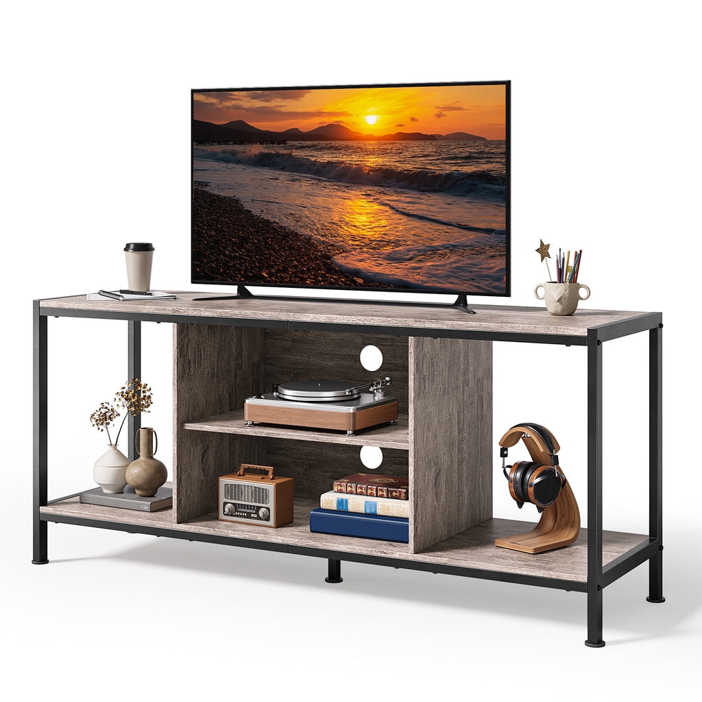Aiho Mid-Century Wooden TV Stand for TVs up to 65