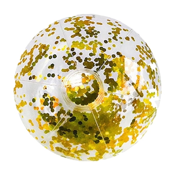 Transparent Glitter Inflatable Beach Ball Sparkle Water Toy for Kids Adults Pool Party Beach Outdoor Summer Playing Games