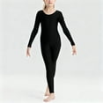 thumbnail image 2 of GigrtiJin 1-12 Years Toddler Children Jumpsuit Solid Color Crew Neck Long Sleeve Straight Leg Slim Romper Dance Performance Outfits, 2 of 7