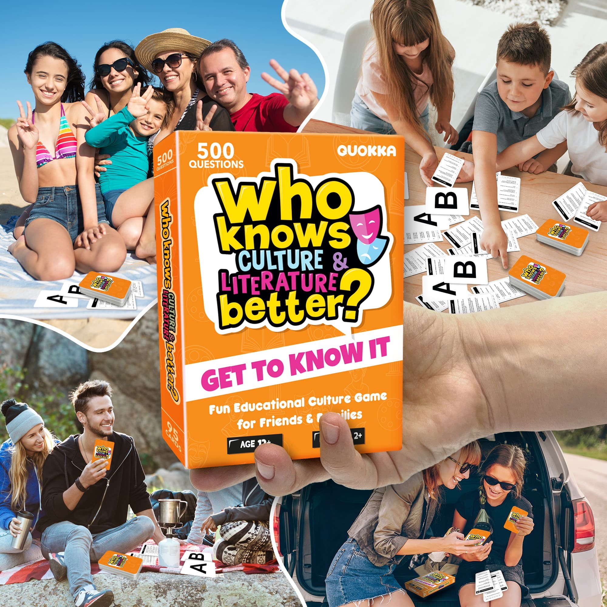 Quokka Card Game for Kids 8-12 - Who Knows Culture and Literature Better? Educational Card Game for Kids