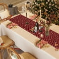 thumbnail image 5 of Kumdkd 72 x 13 Inch Christmas Table Runner - Red and Black Checkered with Snowflakes Pattern for Holiday, Home, Kitchen, Mantel, Dining Table Decor, Winter Xmas Party Supplies, 5 of 6