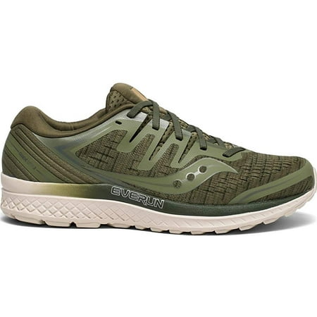 Saucony Mens Guide ISO 2 Road Running Shoe Sneaker - Olive Shade - Size (Best Off Road Running Shoes 2019)