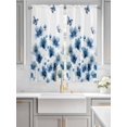 thumbnail image 2 of Navy Blue Floral Living Room Curtains 2 Panel, Spring Flowers Butterflies Watercolor Cafe Window Treatment, Extra Long Farmhouse Bedroom Bathroom Kitchen Curtains Drapes 104"x72", 2 of 6
