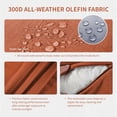 thumbnail image 6 of Outdoor Chair Cushions Set 24 x 24 x 6 inch, Waterproof & Fade Resistant Patio Furniture Replacement Deep Seat & Back Cushions for Patio Chair Sofa Couch, Orange, 6 of 8
