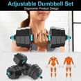 thumbnail image 3 of Weights Dumbbells Set, Adjustable Dumbbell Set with Connector, Non-Rolling Dumbbells Weights Set for Home Gym, Barbells Weights for Exercises, Up to 44/66 lbs, Hexagon Shape Cement Mixture, 3 of 7