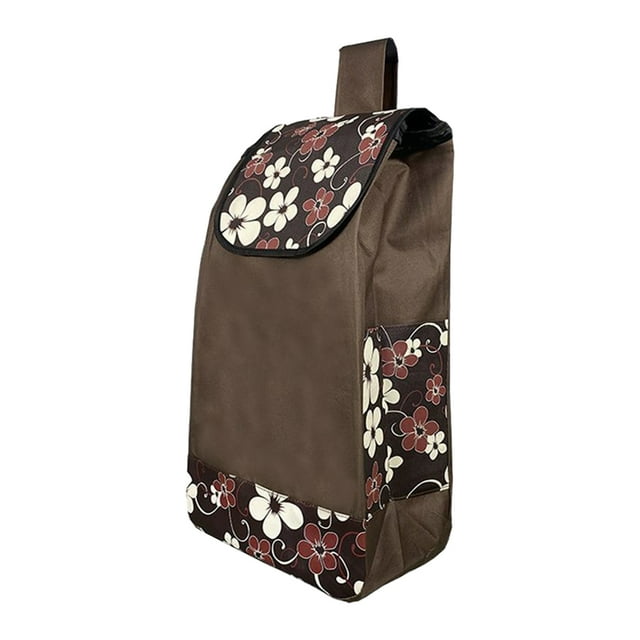 Minnieouse Bolsa de repuesto resistente para carrito de compras, experiencia de compra, bolsa de compras de tela Oxford duradera Envolturas para manijas de equipaje café