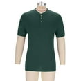 thumbnail image 7 of Homenesgenics Polo Shirts for Men Men's Shirt Summer Men Casual Fashion Solid Button T Shirt Stand Collar Short Sleeve Top Green S, 7 of 7