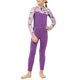 thumbnail image 1 of Niños traje de baño púrpura una pieza traje de baño chicas manga larga snorkel juego de baño traje de baño surfing junior cremallera traje de baño m 2.5mm Inevent OD003309-02, 1 of 7