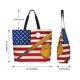 thumbnail image 5 of Disketp American Flag And Baseball Bolsa Tote Estampada para Mujer, Bolso de Hombro y de Mano para Compras y Viajes, 5 of 8