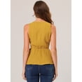 thumbnail image 4 of INSPIRE CHIC Hauts d'Été pour Femmes Sans Manches Col en V Ceinture, 4 of 5