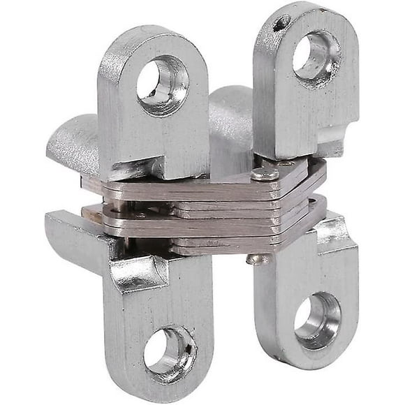 2 Pcs Zinc Alloy Concealed Invisible Hinge Folding Door Concealed Cross Concealed Hinges 43.7mm