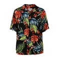 thumbnail image 5 of No Boundaries Printed Rayon Button Up Resort Shirt with Short Sleeves, Men's & Big Men's, 5 of 5