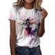 thumbnail image 1 of Gibobby Playera Manga Corta para Mujer Camiseta con estampado y flores manga corta con cuello redondo y moda informal verano para mujer(Rosa,CH), 1 of 4