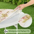 thumbnail image 5 of Round Fitted Tablecloth with Elastic Edges Fits 36"-44" Round Tables Pioneer Colorful Floral Waterproof Table Cover Washable Indoor and Outdoor for Party Kitchen Dinner Banquet Patio Picnic, 5 of 7
