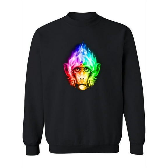 Primate On Rainbow Fire Sweatshirt Women -Image by Shutterstock, Female Small