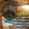 thumbnail image 3 of Mule Outdoor Wall Fan XL 20" Wet-Rated Wall Fan with 3 Speeds, Plug-In Mount, Matte Black, 3 of 12