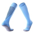 thumbnail image 4 of Luvior Kids Football Socks Thick Bottom Cushioned Sports Socks Knee Length Sweat Absorption Breathable Non- Football Sock For 7-12Y, 4 of 4